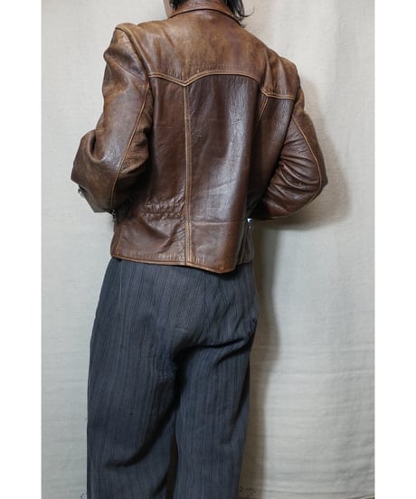 1940s German motorcycle leather jacket