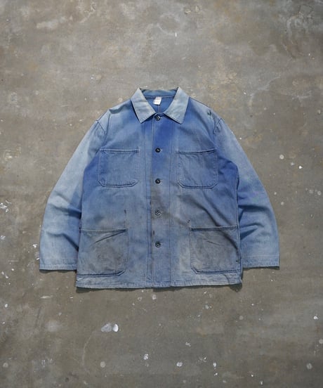 1960s German light cotton twill faded work jacket