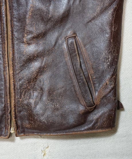 1950~60s French leather sports jacket