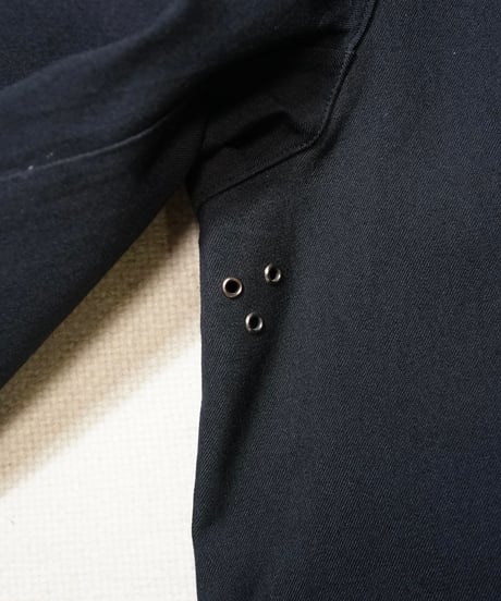 1950s French black rubberized raincoat