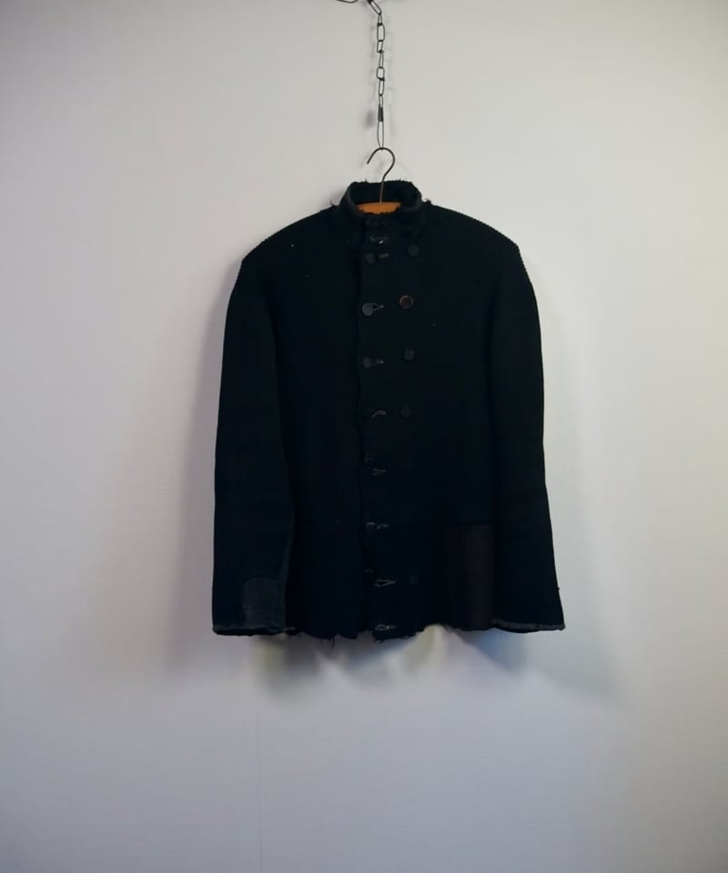 1920s ドイツ　ダブルブレスト　ニットジャケット 1920s German double breasted knit jacket cotton
