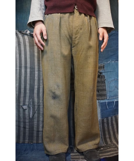 1930~40s French wool×hemp farmers trouser