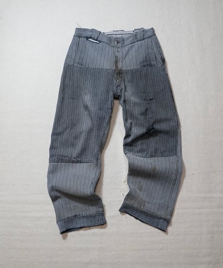 1950s French cotton piquet work pants