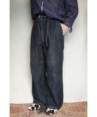 1950s French black moleskin work pants