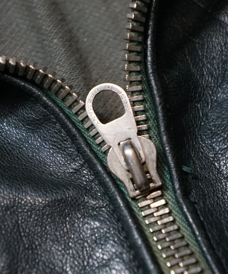 1950s German deep green motorcycle leather jacket