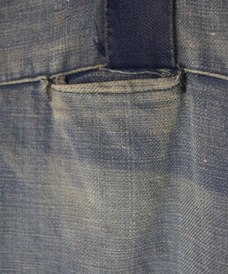 1930s French canvas cotton×linen work trouser