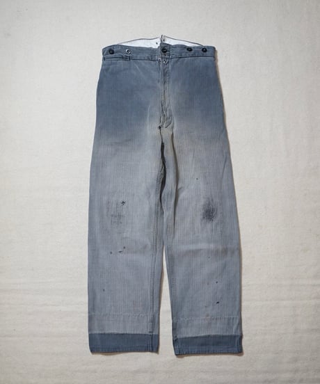 1950s French cotton stripe work pants