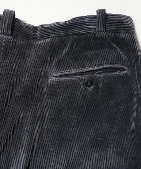 1950s French black corduroy work pants