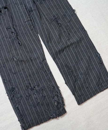 1950s French wool stripe slacks “boro boro”