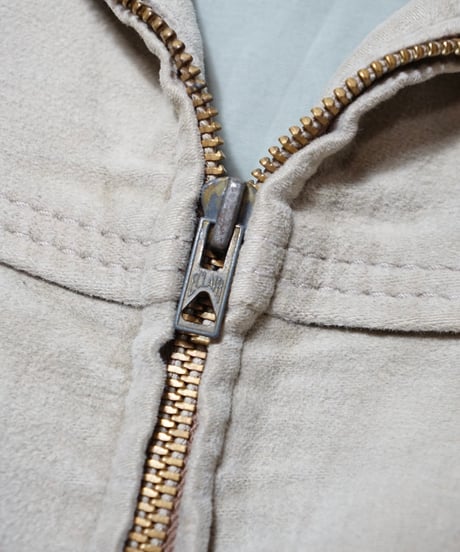 1950s French peachskin zip up sports jacket “Le Mont St Michel”