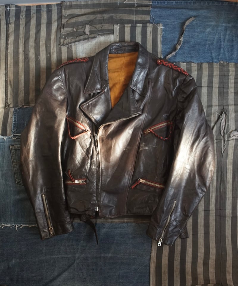 1940s German army motorcycle leather jacket | l 1940s German army motorcycle leather jacket | l