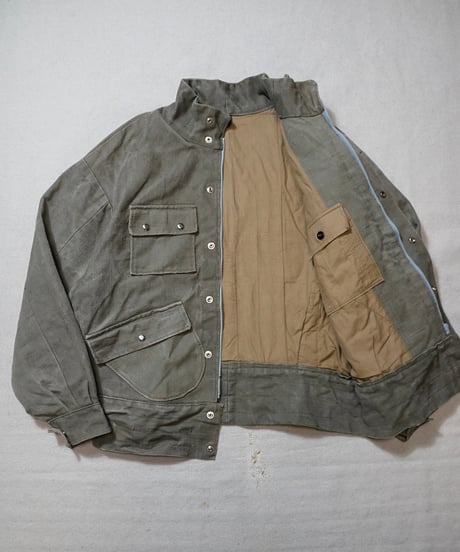 1980s Czechoslovakia cotton canvas military style jacket
