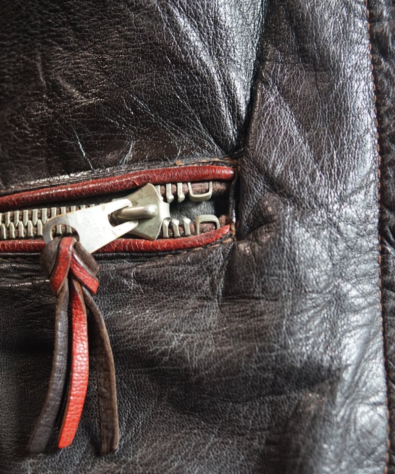 1940s German army motorcycle leather jacket | l