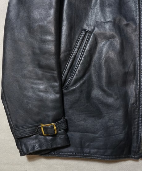 1960s German motocycle zip up leather jacket