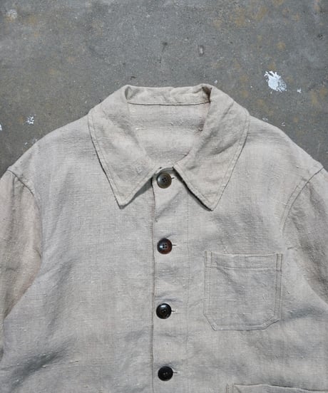 French work-style jacket made of antique linen
