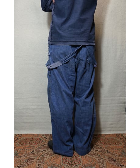 1940s French patchwork denim overall