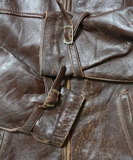 1950~60s French leather sports jacket