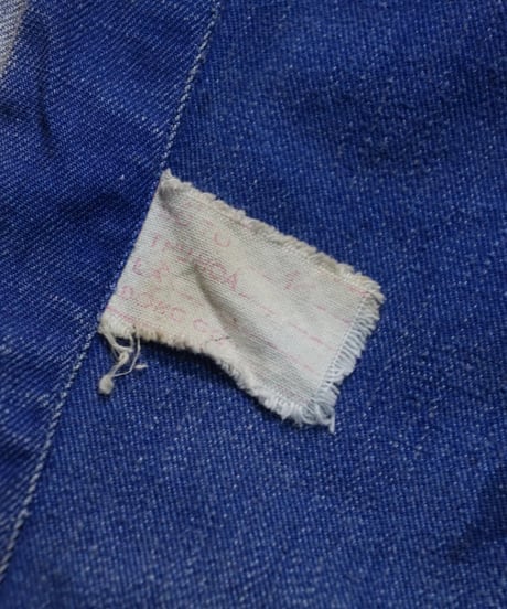 1960s French faded blue work jacket made in Vietnam “Lotus”