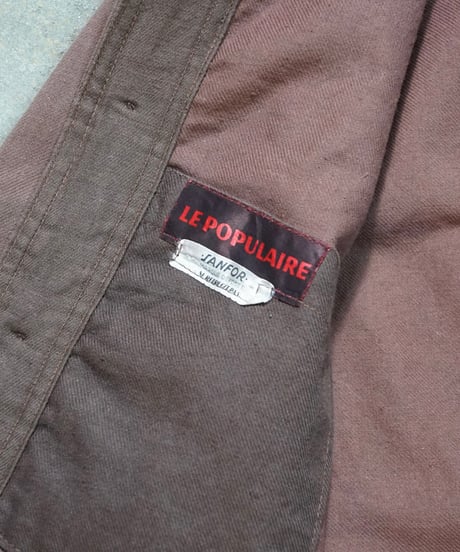 1960s French brown cotton twill work jacket