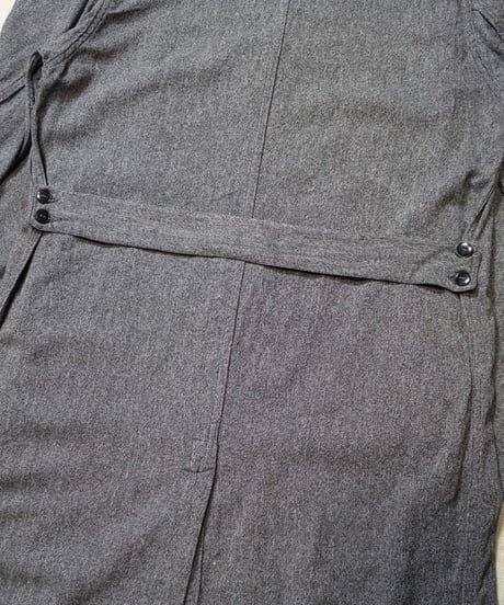 1960s French black chambray light atelier coat