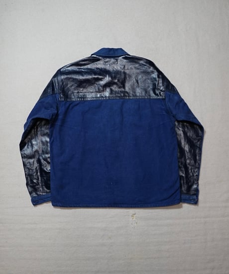 1960s Swedish PVC switching blue work jacket