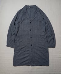 1960s French black chambray light atelier coat