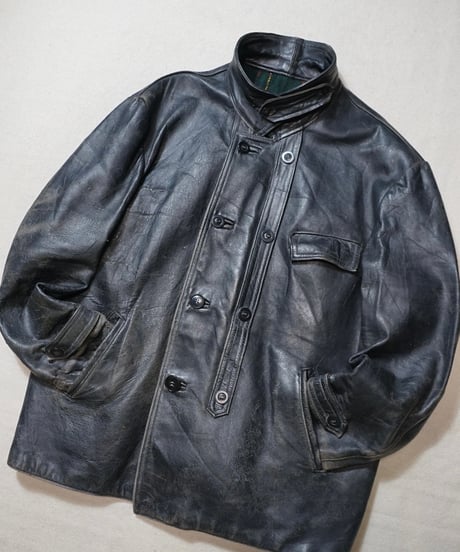 1960s French leather Corbusier jacket