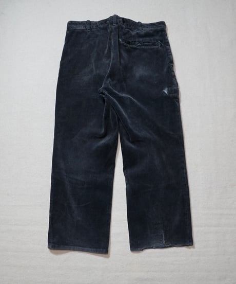 1960s German black corduroy logger work pants
