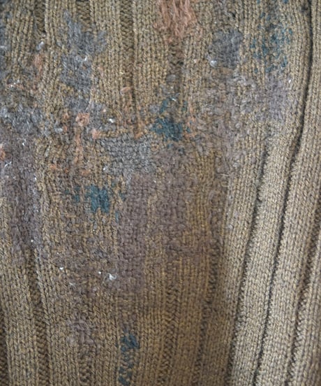 1930s German half zip knit sweater “crazy repair”
