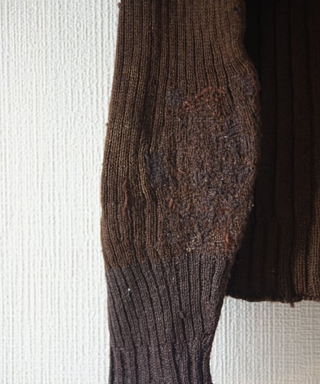 1930s German half zip knit sweater “crazy repair”