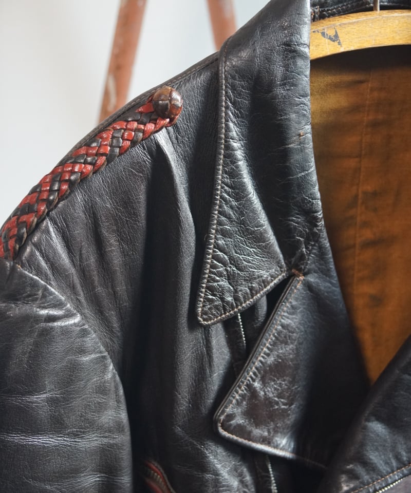 1940s German army motorcycle leather jacket | l 1940s German army motorcycle leather jacket | l