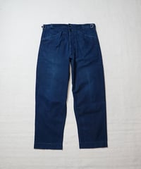 1960s French-china indigo cotton work pants