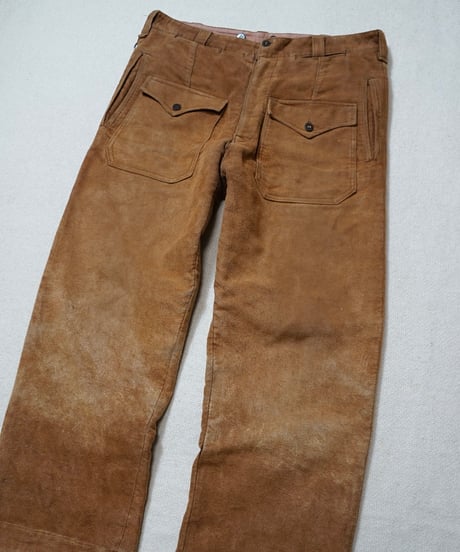 1970s French brown peach skin bush pants