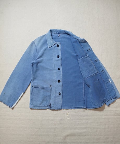 1960s German blue elephantskin work jacket