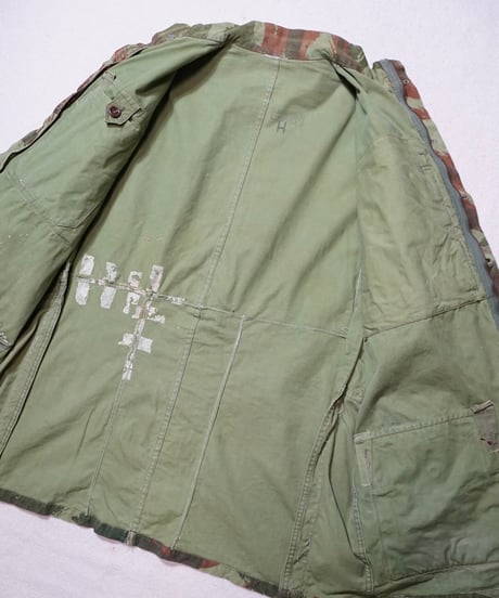 1950~60s French military TAP47/56 lizard camo paratroopers jacket “hop sack”
