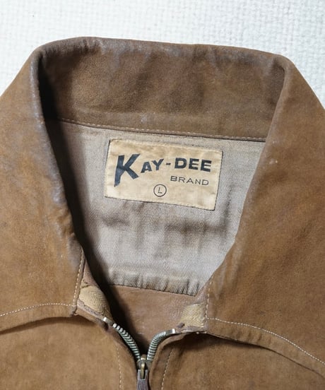 1950s UK suede leather sports jacket