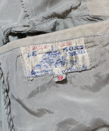 1950s French peachskin zip up sports jacket “Le Mont St Michel”