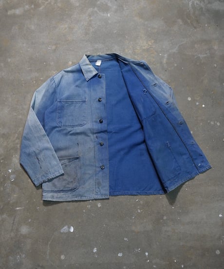 1960s German light cotton twill faded work jacket