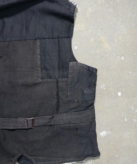 1940s French cotton stripe work gilet “pact work”