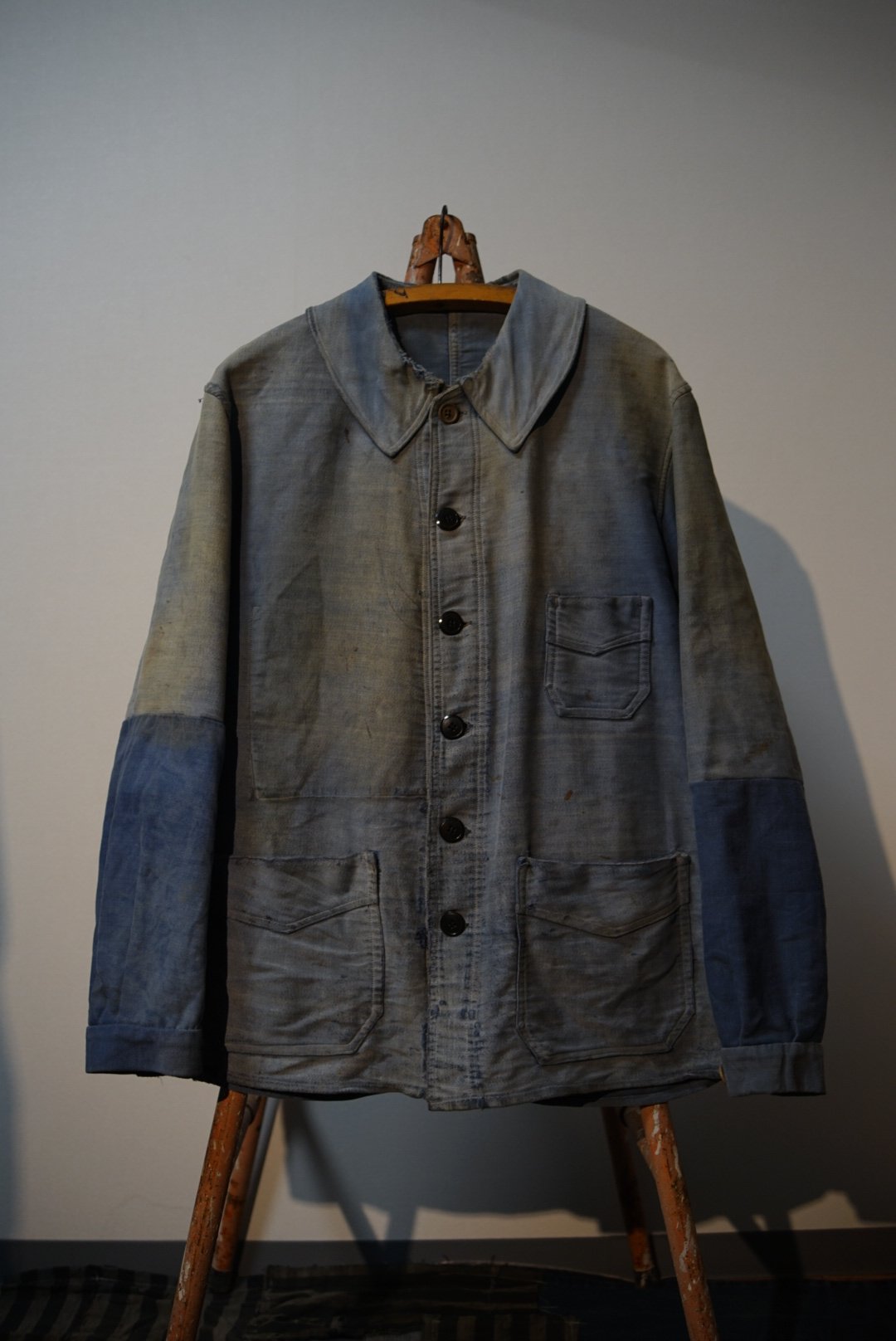 1930s French blue moleskin jacket “6button” | l