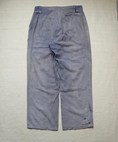 1940~50s French patchwork cotton work pants