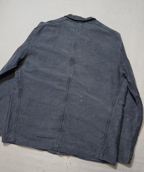 1960s German black elephantskin work jacket