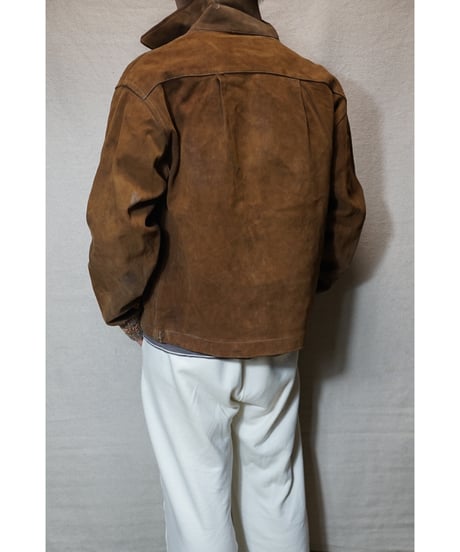 1950s UK suede leather sports jacket