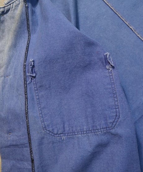 1960s German light cotton twill faded work jacket