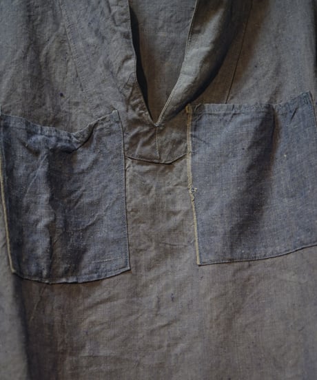 1960s French navy linen sailor shirt