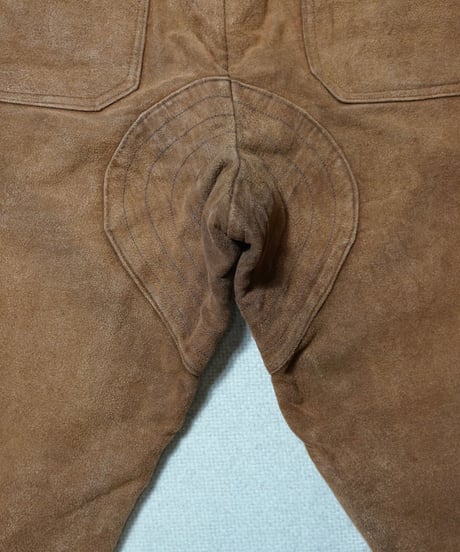1970s French brown peach skin bush pants