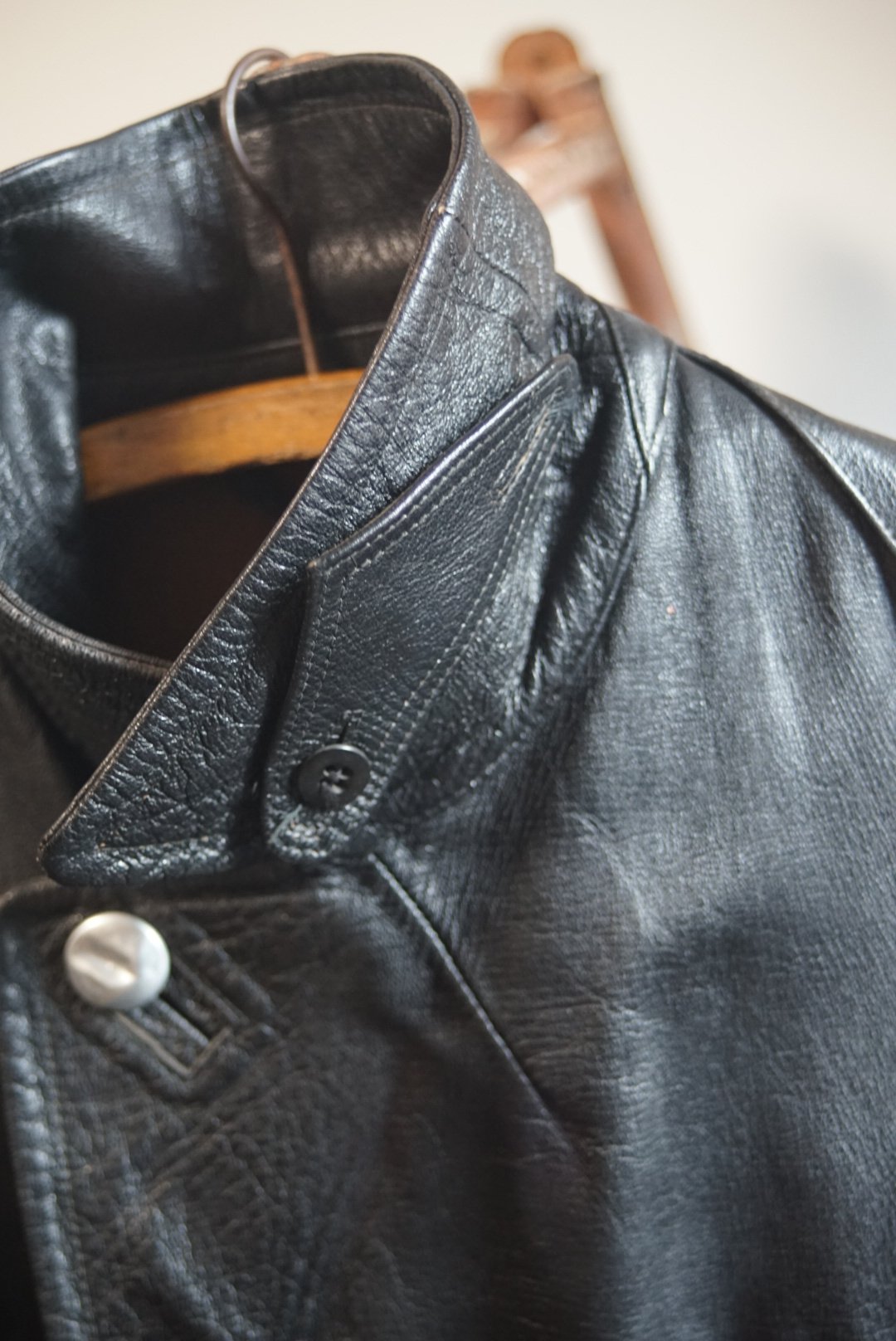 1940~50s Italian Double breasted motorcycle lea