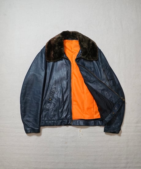 1970s French Air Force pilot leather jacket “full set”