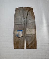 1950~60s French cotton herringbone work pants