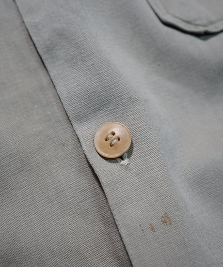 1950s French cotton satin safari shirt